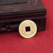 五帝钱工艺品配件铜钱/合金铜钱2.0cm金色招宝龙凤铜钱 风水摆件 - Image 4