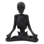 Customizable Decorative Skull Yoga Figure Ornaments Resin Craft Small Display Piece for Halloween Decoration