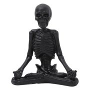 Customizable Decorative Skull Yoga Figure Ornaments Resin Craft Small Display Piece for Halloween Decoration