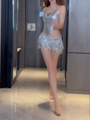 Shiny Sequin Tassel Skirt Latin Dance Dress Stage DS Performance Outfit Women Short Pants Bar Show Costume Adult Stage Performance - Image 4