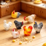 Premium Miniature Simulation Rooster Customizable Decorative Ornaments DIY Desktop Car Small Figurines Resin Crafts - Image 4