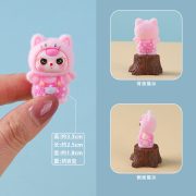 New Customizable Decorative Ornament Flocking Stationary Overalls Small Doll Miniature Landscape Creative Desktop Resin Crafts - Image 3