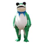 Inflatable Frog Cartoon Puppet Adult Stage Performance Costume Golden Toad Suit for Children's Day Available in Stock