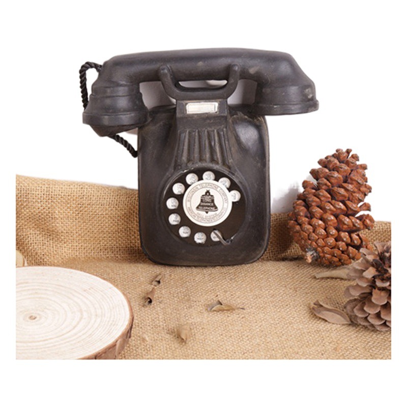 O1CN01CFe3NW1Bs2utOtMYm_0-0-cib.jpg Bar Style Home Decorations Vintage Aged Process Wall Mounted Telephone Customizable Ornamental Resin Crafts - Image 1