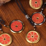 Custom Metal Medal Badge Yellow Bronze Ancient Daoist Coin Chinese Style Jewelry Pendant Golden Gau Box 32 - Image 2
