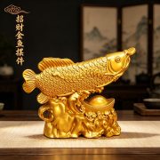 中式招财金龙鱼摆件年年有余合金家居装饰品日常送礼国风工艺品 - Image 3