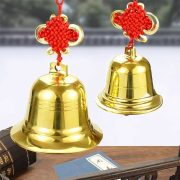 Large Size Pure Brass Hammered Bell Clear Sound Metal Bell For Carriage Temple Indoor Use Chinese Knot Ornament Custom Metal Medal Badge - Image 3