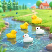 Customizable Decorative Resin Ornament Succulent Plant Potted Landscape Accessories Zakka Miscellaneous素材 Decorative Duck Figures - Image 2