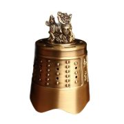 Brass incense burner - antique bell design, creative living room/study aromatherapy burner, metal copper craft, copper ornament, auspicious bell incense burner - Image 5