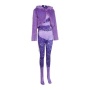 Zootopia Shenqi Yang Cosplay Costume Adult Stage Performance Purple Fur Collar Women Singer Halloween Show Suit - Image 2