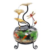 New Cross-Border Small Home Decorative Flowing Water Fountain Ornament Glass Aquarium Ideal Opening Gift Landscape Decoration - Image 5