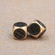 Custom Metal Dice With Brass Pattern Handcrafted Outdoor Table Game Home Desktop Craft Decorative Ornaments - Image 2