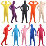 Adult Halloween Cosplay Costume Tight One-Piece Invisible Man Black Suit Stage Performance Clothing for Men - Image 3