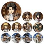 Attack On Titan Anime Badge Custom Metal Medal Badge Willy/All/Marvin Chest Bar 11 Types/S Metal Tag For Fans Accessories