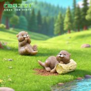 Creative Miniature Beavers Customizable Decorative Ornaments DIY Student Keychain Pendants Resin Crafts Gifts Accessories - Image 5
