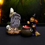 Halloween Decorative Ornaments Customizable Witch Ghost Tree Sprite Cute Desktop Creative DIY Miniature Landscape Gifts Home