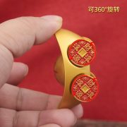 Creative Gold Sand Wealth Attracting Car Decoration Home Living Room Desktop Ornament Metal Craft Gift Stress Relief - Image 3