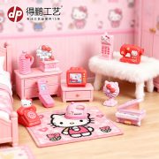 Pink Cat Mini Appliance Resin Ornament Customizable Decorative Scene for Vinyl Player TV Sewing Machine Micro Model Landscaping - Image 2
