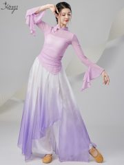 2026 New Dance Costume Gradual Ethereal Gown Classical Dance Practice Uniform Women's Adult Stage Performance Ensemble