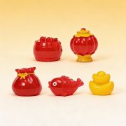 New Year Customizable Decorative Resin Ornament Miniature Landscape Lanterns Firecrackers Fortune Bag DIY Craft Accessories - Image 2