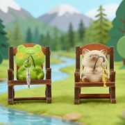 Customizable Decorative Animal Rocking Chair Ornament Creative Design Stress Relief Desk Accessory for Office and Car - Image 3