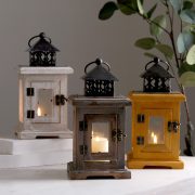 American Vintage Wooden Craftsmanship Candlestick Glass Aromatherapy Holder Rustic Decorative Ornament Solid Wood Antique Style - Image 3