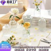 跨境北欧轻奢复古玻璃小花瓶透明ins风摆件插花中古高级感北欧风 - Image 4