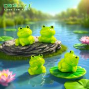 Adorable Mini Frog Decorative Ornaments Customizable Resin Craft DIY Aquarium Pond Decoration Small Hanging Accessories - Image 2