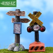 Customizable Decorative Ornaments Miniature Landscape Decoration ZAKKA Goods Simulation Direction Board Stand Potted Succulent Accessories - Image 5