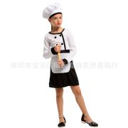 Children's Halloween Chef Cosplay Costume for Stage Performance Nursery Role-playing Professional Show Outfit Girls