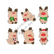 Customizable Christmas Deer Decorative Ornaments with Gift Box and Miniature Snowscape Potted Landscape Decoration Resin Craft - Image 5