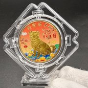 Colorful Zodiac Commemorative Coin Rotating Stand Custom Metal Medal Badge for Insurance Bank Events Small Gifts - Image 3