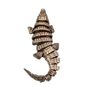 Bronze Creative Vintage Crocodile Animal Figurine Tea Pet Office Desktop Decoration Craftwork Cultural Relics Gift - Image 5