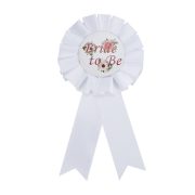 Custom Metal Medal Badge White Flower Design Wedding Bride To Be Chest Pin Party Supplies - Image 2