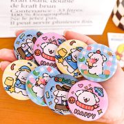 Custom Metal Medal Badge Cute Cartoon Dog Pin Student Gift Lovely Book Bag Accessory Small Present Barrette - Image 2