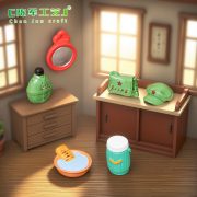 Retro Nostalgic Miniature Military Hat Customizable Decorative Ornament Green Cloth Dollhouse DIY Decoration Accessories - Image 3