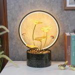 New Simple Flowing Water Fountain Ornament Home Office Desktop Decoration Wealth Attracting Circular Water Flow Decor
