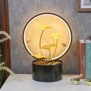 New Simple Flowing Water Fountain Ornament Home Office Desktop Decoration Wealth Attracting Circular Water Flow Decor