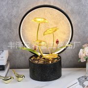 Simplified Home Water Flow Ornament Wealth Attracting Circular Stream Entrance TV Cabinet Office Desktop Fountain Decoration - Image 2