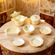 New Customizable Miniature Kitchen Simulation Pot Bowl Tableware Resin Accessories Dollhouse DIY Creative Blind Box Display Piece - Image 2