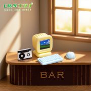 Retro Miniature Computer Game Console Customizable Decorative Ornament Dollhouse DIY Accessories Miniature Collectible Item - Image 4