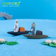 Customizable Decorative Ornaments Miniature Landscape Decoration Simulation Raft Small Boat Elie Cartoon Props Succulent Aquarium Scenery Accessories - Image 3