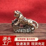 新款翻砂黄铜钱币生肖虎工艺品桌面办公室铜器家居翻砂摆件工艺品