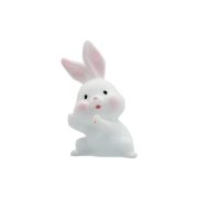 Creative Customizable Decorative Ornaments Little White Rabbit Dolls Resin Craft Vivid Desktop Car Miniatures DIY Accessories - Image 5