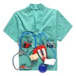 New Halloween Performance Costume Children's Stage Set Blue Simple Surgical Doctor Performance Outfit Adult Stage Performance Costume
