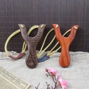 Red Lotus Wood Chicken Wing Slingshot Children's Retro Toy Outdoor Leisure Entertainment Wooden Craft Wholesale - Image 2