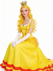 Super Mario Princess Peach Stage Performance Costume Adult Role-playing Halloween Outfit Set For Adults Stage Performances - Image 5