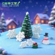 Customizable Decorative Ornaments Christmas Snowflake Resin Cartoon Craftwork Mobile Phone Case Accessories Landscape Decoration - Image 2