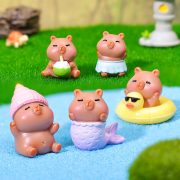 Adorable Capybara Resin Ornament Customizable Decorative Accessories for Summer Water Party Miniature Landscape DIY - Image 2