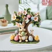 Customizable Cartoon Easter Rabbit Flower Decorative Ornaments Acrylic Craft Home Party Festival Decorations - Image 3